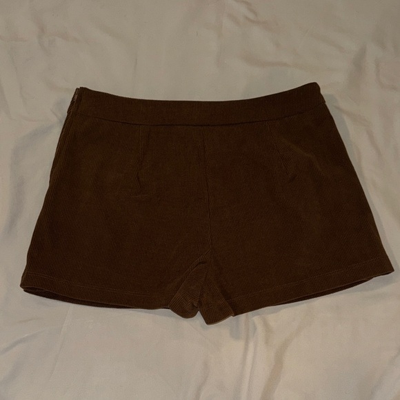 Altar'd State Chocolate Brown Corduroy  Skort - Picture 3 of 3